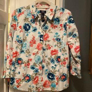 LIZ Claiborne crazy horse button up blouse